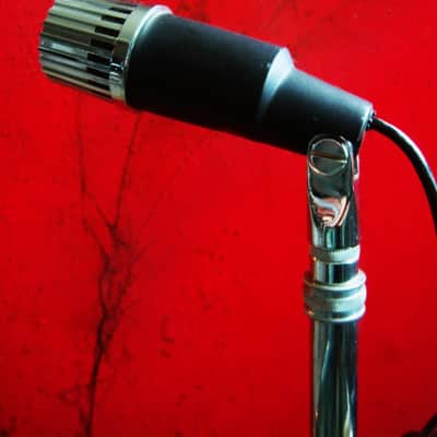 Vintage 1960's Claricon 38-040 dynamic microphone Hi Z w cable & stand Monarch Olson Lafayette image 7