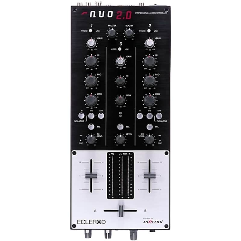 Ecler NUO 2.0 2-Channel Analog Mixer - BLACK image 1