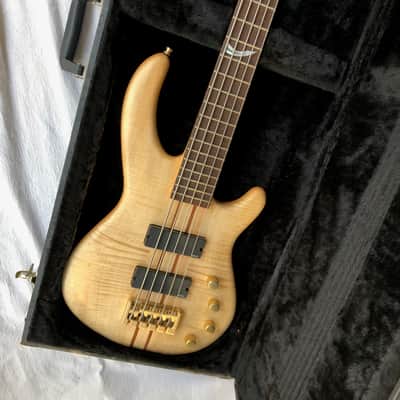 1999 Dean European Edge Select Improv 5 (Czech) Bass in Flame Natural Oil w/ OHSC image 14