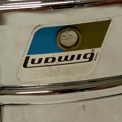 Ludwig Supraphonic 14x5"Snare Drum Vintage '80 Blue/Olive Badge Supra-Phonic USA image 2