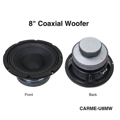 CARME-U8MW | CARME Series 8" Coaxial Passive 2-way Professional PA DJ Stage Monitor Speaker, White with U Mounting Bracket image 6