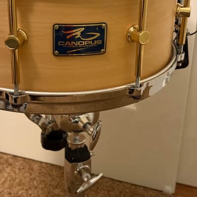 Canopus Snare Drum 14x6.5 Natural Oil w/Cast Hoops image 2