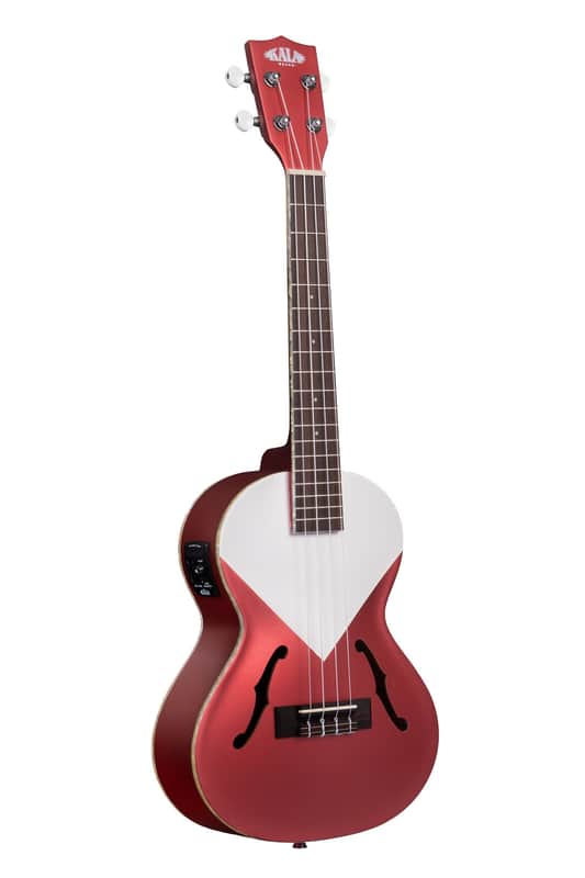 Kala KA-JTE Archtop Acoustic-Electric Tenor Ukulele, Chicago Red image 1