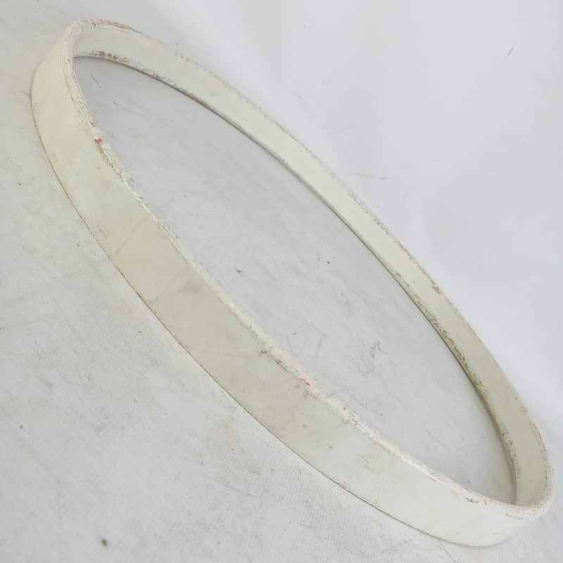 Slingerland 16" White Paint Tenor/Floor Tom Drum Hoop/Rim Marching Snare Batter image 1