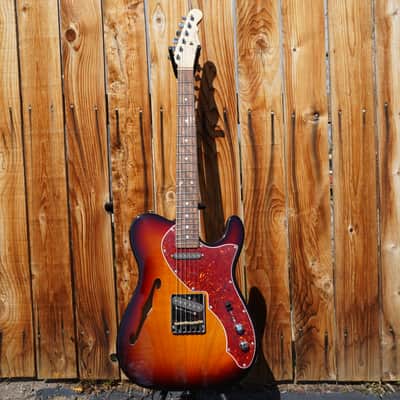 G&L USA ASAT Classic Thinline 3-Tone Sunburst 6-String Electric Guitar w/ Gig Bag (2022) image 2