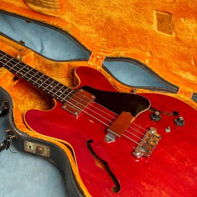 USED Gibson EB-2 Trans Cherry 1969 Semi-Hollow Electric Bass w/OHSC image 9