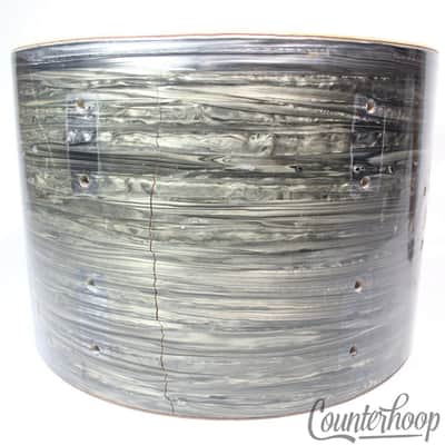 *Rogers 9x13"Black Strata Pearl Dayton,OH Tom Drum Shell Vintage 60s Holiday USA image 3