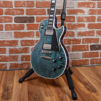 Gibson Custom Shop Les Paul Custom AAAA Flame Maple Top Murphy Lab Heavy Aged Nordic Blue 2025 w/OHSC image 5