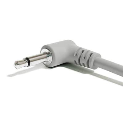 ExcelValley [Grey | 10 cm - 3.94"] 5-Pack - Right Angle Mono Modular Patch Cables image 3