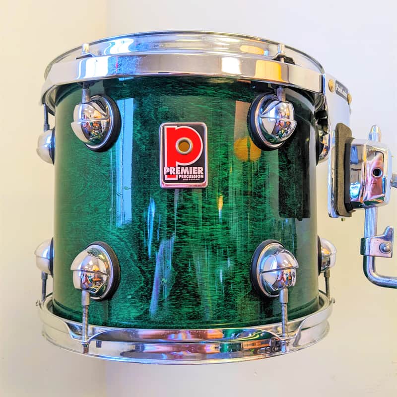 Premier Genista 12x10 Tom. Terraverdi (Green) Lacquer. Scandinavian Birch Shell. image 1