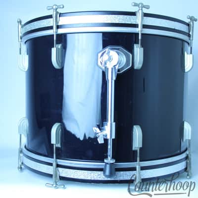 Leedy&Ludwig 20x14"Bass Drum Vintage 50s 3ply Maple Black Wrap Virgin Elkhart,IN image 3