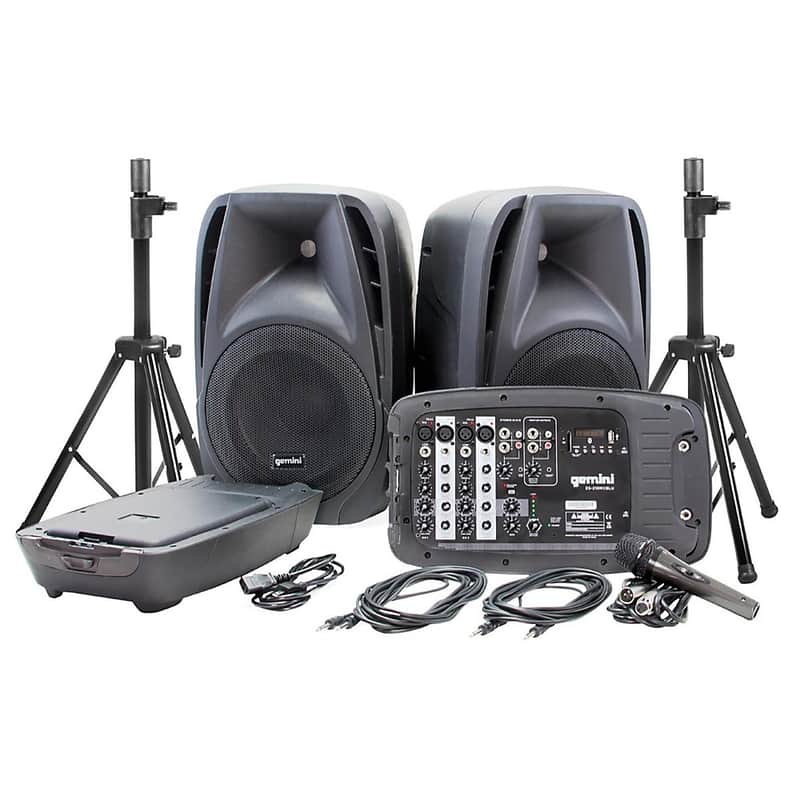 Gemini ES-210MXBLU-ST Dual 10" Portable PA System with Bluetooth image 1