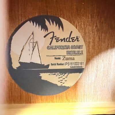 Fender Zuma Concert Ukulele Burgundy Mist w/ Fender Gig Bag | California Coast Series 2018 image 5
