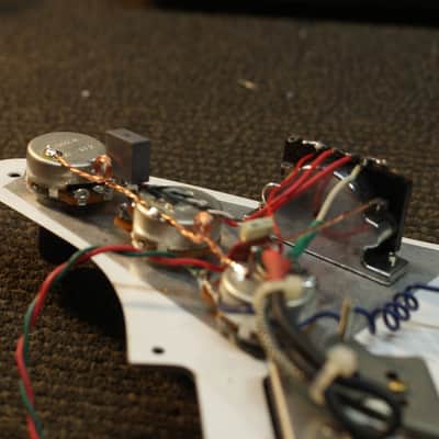 Kent Armstrong Loaded Black Pearl Strat Pickguard Humbucker & P90 with Dial A Tap. image 6