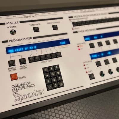 Oberheim Xpander_LTD _FULL replacement top panel overlay with BLUE screens_SEM inspired ( 1 of 12 )