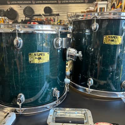 Mapex PRO M series 12x14&14x16 mtd. toms 2005 - see thru turquoise lacquer image 1