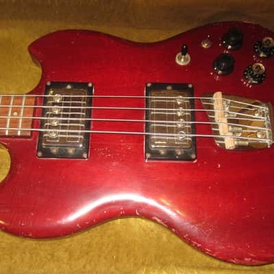 1974 Guild JS-II Bass Double Pickup Cherry Red image 10