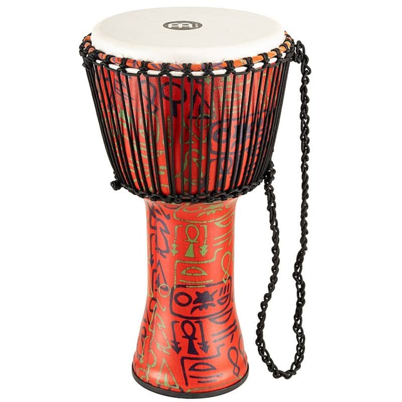MEINL PADJ1-L-F (Synthetik Fell) Travel African Djembe 12 Zoll pharaohs script image 1