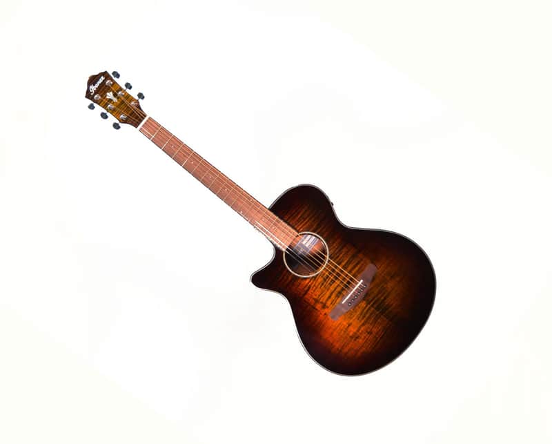 Ibanez AEG70L-TIH Left Handed Acoustic/Electric Guitar – Tiger Burst High Gloss 2024 - Tiger's Eye Burst image 1