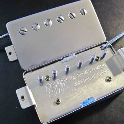 Tom Holmes PAF Humbucker Pickup Set ~ H450, H455 Double Cream Nickel Covers With Peter Green Mod image 7