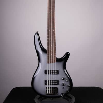 Ibanez SR305E 5-String Bass - Metallic Silver Sunburst image 2