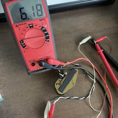 Unknown Tele Bridge flat pole pickup 6.3k pushback wire image 5