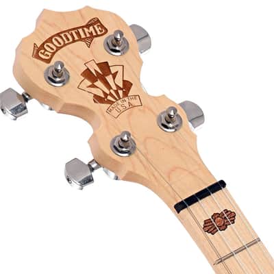 Deering Goodtime Two (2) LEFT HANDED 5-String Maple Resonator Bluegrass Banjo Bronze Powercoat Hardware, Art Deco Inlay with Instrument Alley Gig Bag, Strings, Mute, Tuner, Picks, Bundle image 5