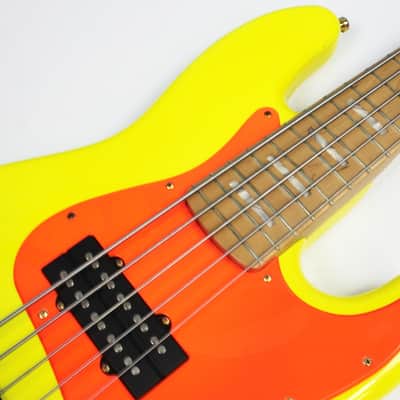 Fender MonoNeon Signature Jazz Bass V 2022 - Neon Yellow image 3