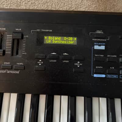 Roland D-20 61-Key Multi-Timbral Linear Synthesizer / Multitrack Sequencer 1988 - 1992 - Black (PARTS OR REPAIR READ DESCRIPTION)