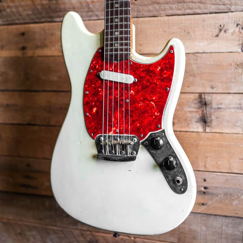 1965 Fender Musicmaster II in Olympic White image 1
