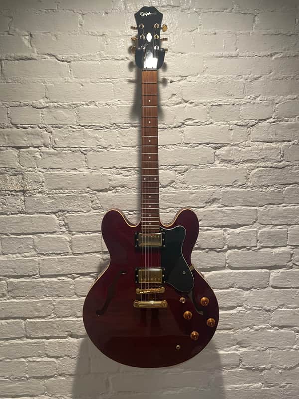 Epiphone Dot Deluxe (Plus Top) 2001 - 2007 - Wine Red image 1