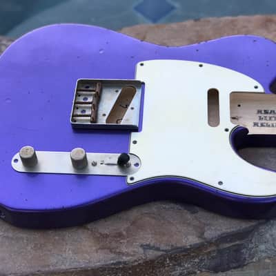 Real Life Relics Custom Tele Telecaster Body Purple Passion Metallic Aged image 3