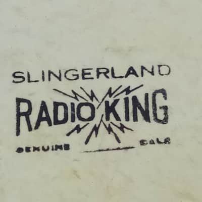 Slingerland 22"Radio King"Calfskin Bass Drum Head Vintage40s Sparks Logo USA*VG* image 2
