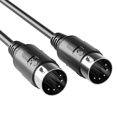 1 Pack 5 Pin DIN MIDI Cable OFC Wire for Keyboard, Rack Synth, Sampler, Sound Source and Other Music Gear. MD-PRO 1 Pack (15Feet) image 2