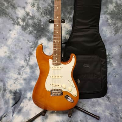 Video Demo 2021 Mint Fender 75th Anniversary Honeyburst Stratocaster New Deluxe Fender Gigbag image 1