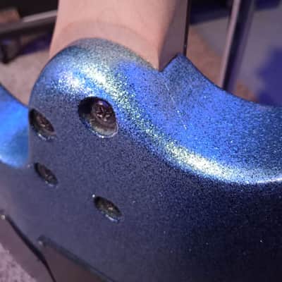Ibanez S470 Sparkle Blue Custom paint with upgraded middle pickup. image 6