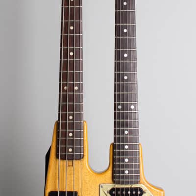 Doug Henderson Custom  Double Neck built for and extensively used by Elliott Sharp Solid Body Electric Guitar (1991), black gig bag case. image 8
