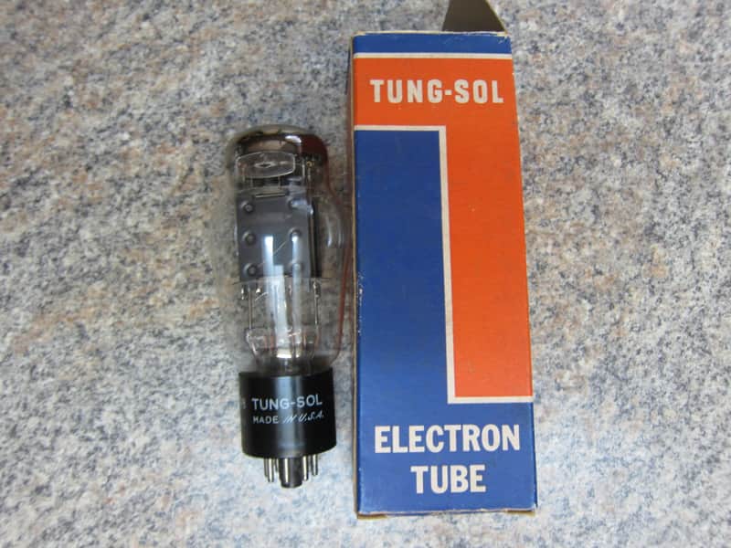 Tungsol 5998 Triode Power Tube, Domino Plates,Test Strong/Balanced Vintage Military USA Spec, Ex Sound/Performance image 1