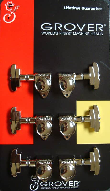 Grover 109-18N  Super Rotomatic Tuning Machines 18:1, 3 +3 Nickel Finish image 1