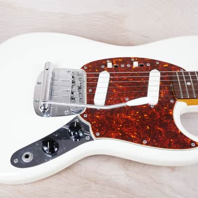 Fender MG-65 Mustang Reissue CIJ 2007 Vintage White US Vintage Grey Bobbin Pickups w/ Bag image 4