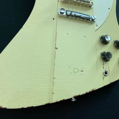 2021 Gibson Custom Shop Murphy Lab '64 Johnny Winter Signature Firebird V - Polaris White Aged image 10