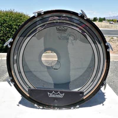 Gretsch USA Custom 22" x 16" Bass Drum - Vintage 60s (?) - Modernized and Re-Wrapped Black Finish - PV MUSIC Drum Shop Inspected / Tuned and Tested - Looks / Sounds Great - Very Good to Excellent Condition image 4