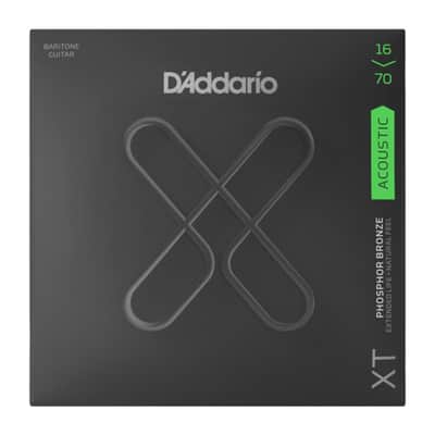 D'Addario XT Phosphor Bronze Coated Acoustic Guitar Strings - Medium Baritone - 16-70 image 2