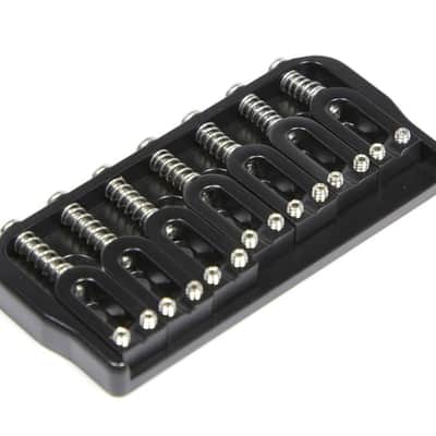 Hipshot 7-String LEFT-HANDED Hardtail Fixed Electric Guitar Bridge .125" - BLACK image 4