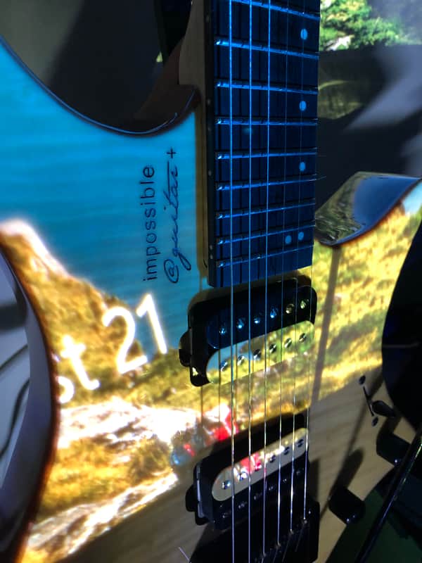 Impossible@guitar™ בְּצַלְאֵhל™ Drop Top Natural Flame + GhostFire Bullet 3.0 padded Super Thick GigBag - Safe Shipping image 1