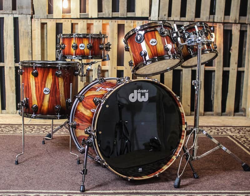 DW Collector's Vertical Candy Stripe Padouk - 22,10,12,16,6.5x14 - SO#1152133 image 1