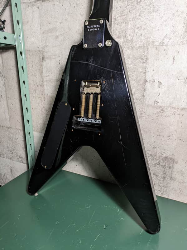 Fernandes BSV Flying V 80's Made in Japan Black FRT Floyd Rose