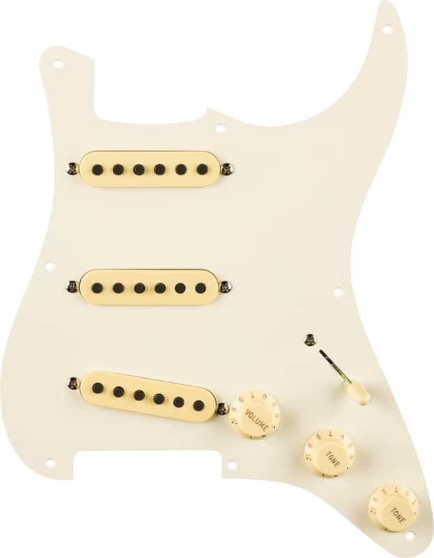 Fender Eric Johnson Pre-Wired Stratocaster Loaded Pickguard, Parchment, 8-Hole image 1