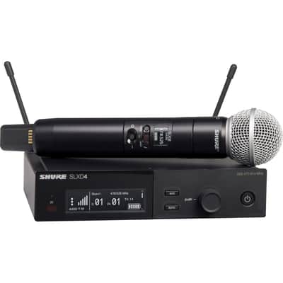 Shure SLXD24/SM58 Digital Wireless Handheld Microphone System with SM58 Capsule (G58: 470 to 514 MHz) (B-Stock) image 1