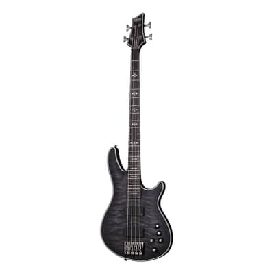 Schecter Hellraiser Extreme-4 Bass Guitar - See-Thru Black Satin - Open Box image 2